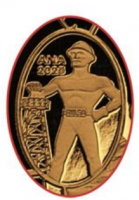 1 oz Gold Somalia Elefant Golden Driller " ANA Oklahoma 2025 " inkl. COA / BOX- max. Auflage 100