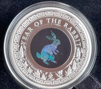 1 oz Silber Opal-Series Perth Mint: Opal Lunar Hase / Rabbit 2023 in Box/COA ( diff.besteuert nach §25a UStG )