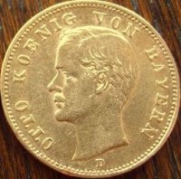 20 Mark Bayern Otto ( 7,16 Gramm Gold fein )