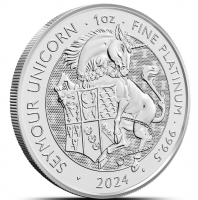 1 oz Platin UK Tudor Beast " Unicorn "  King Charles III ( diff.besteuert nach §25a UStG )