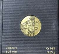 3.89 Gramm Gold " Paix " - Nominalwert 250 Euro Frankreich im Blister