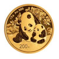 15 Gramm Gold Panda 2024 in Folie