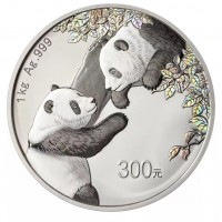 1 Kilogramm / 1000 Gramm Silber Panda 2023 in Box + COA
