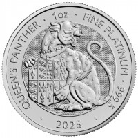 1 oz Platin Tudor Beast Queen's Panther 2024 ( diff.besteuert nach §25a UStG )