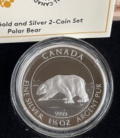1.5 oz Silber Canada Polarbär aus Set entnommen 2013