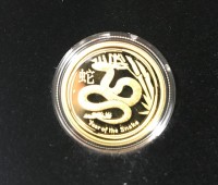 1/10 oz Proof Gold Schlange 2013 Perth Mint inkl. BOX / COA