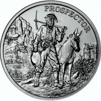 1 oz Silber Round " Prospector " Provident Metals( 19% Mwst )