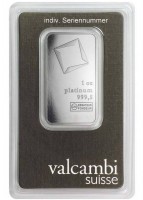 1 oz Platin Schweiz Valcambi im Blister