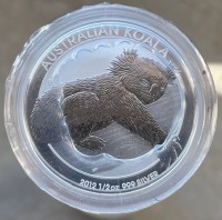 1 Rolle = 20 X 1/2 oz Silber Koala 2012 Perth Mint Australia in Original Folie / ungeöffnet ( diff.besteuert nach §25a UStG )