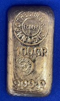 100 Gramm Gold Barren Rothschild ( gegossen ) - Montagu Gegenstempel