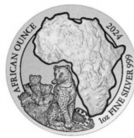 1 oz Silber Ruanda African Ounce Leopard - 2024 ( inkl. gültiger gesetzl. Mwst )
