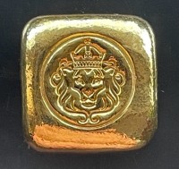 1 oz Gold / 31.1 Gramm Gold Barren Scottsdale Mint " Lion "  ( gegossen )