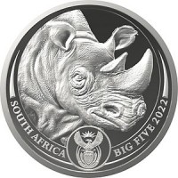 1 Kilogramm Silber Big Five Rhino / Nashorn Südafrika inkl. Box/COA - max. 100 Stk ( inkl. gesetzl. Mwst )
