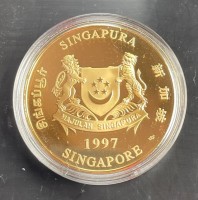 1 oz Gold Proof 1997 Singapore Airlines in Kapsel