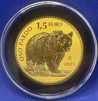 1 oz Gold Spanien 2025 Oso Pardo / Braunbär Reverse Proof