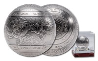 1 Kilogramm Silber 30th Anniversary Dragon and Phoenix Sphere Ball - 999 Silber ( inkl. gesetzl. Mwst )