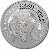 1 oz Silber St. Helena " 2024 Snow Leopard " max 7.500 / finale Ausgabe der Cash India Serie ( diff.besteuert nach §25a UStG )
