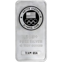 Netto-Preis 22,75 Euro / oz : 10 oz Silber Barren Olympia " Team USA " ( inkl. gültiger gesetzl. Mwst )