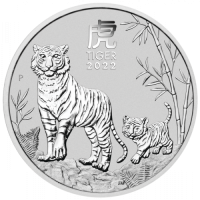 5 oz Silber Lunar Tiger 2022 Perth Mint ( diff.besteuert nach §25a UStG )