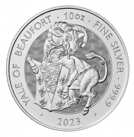 10 oz Silber Royal Mint / United Kingdom " Royal Tudor Beast Yale of Beaufort "  ( diff.besteuert nach §25a UStG )