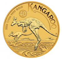 1/4 oz Gold Känguru 2026 in Kapsel ( 40 years Anniversary ) ( Charles III Effigy )
