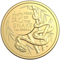 1 oz Gold Royal Australian Mint Lunar Snake / Schlange 2025 in Kapsel - max. Auflage 5.000