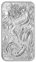 1 oz Silber Perth Mint Rectangular Barren Dragon / Drache 2024 ( diff.besteuert nach §25a UStG )