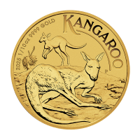 1/10 oz Gold Känguru 2025 in Kapsel ( Charles III Effigy )