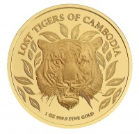 1 oz Gold Kambodscha Tiger 2022 in Kapsel - max. 100 Stk / 1te Ausgabe