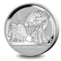 1 oz Silber 75th Anniversary of the Final Walking Liberty Half Dollar Reverse Frosted - BVI Pobjoy Mint - max 7.500 ( diff.besteuert nach §25a UStG )