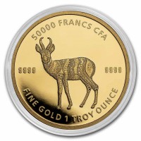 1 oz Gold Chad " Mandala Antilope 2021 " in Kapsel - max. Auflage 100