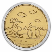 1 oz Gold Snoopy " Woodstock " - max 50 ( Peanuts Series )