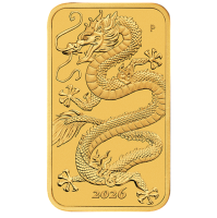 1 oz Gold Perth Mint Dragon Rectangular 2026 in Kapsel - max. 8888