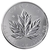 5 oz Silber Royal Canadian Mint Canada 2026 MAPLE LEAF in Original-Kapsel aktuell mit Charles Effigy
