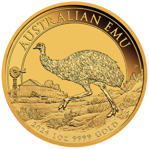 1 oz Gold Perth Mint Australian Emu 2026 in Original Kapsel