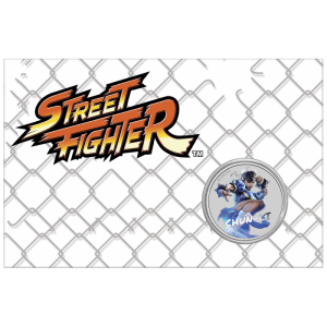 1 oz Silber Coincard Perth Chun Li in Kapsel - max 1.000 / Zweite Ausgabe der Serie " Streetfighter "