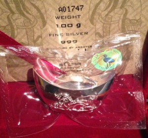 100 Gramm Silber " Dragon " Yuanbao / Sycee inkl. Box / COA ( Solar )