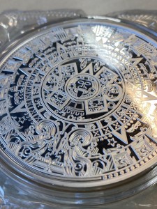 5 oz Silber Prooflike Samoa Aztec Calendar in Kapsel - Nummer 8 von 1000 / im Rand nummeriert  ( diff.besteuert nach §25a UStG )