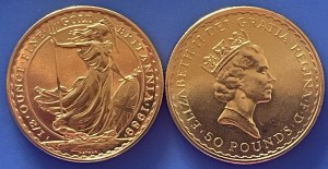 1/2 oz Gold Britannia 1989