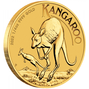 1/4 oz Gold Känguru 2022 in Kapsel