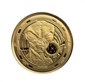 1/10 oz Gold Scottsdale Mint Ghana 2022 ALIEN in Kapsel ( Auflage 1000 )
