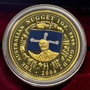 1 oz Proof Australian Nugget Prospector Eureka 2004 - max 100 Sets ( entnommen aus einem 4er Coin Set )