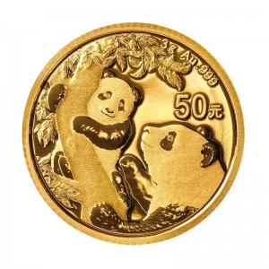 3 Gramm Gold Panda 2021 in Folie - 50 Yuan