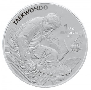1 oz Silber Südkorea 2021 Taekwondo - max. 5000 Komsco