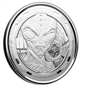 1 oz Silber Scottsdale Mint Ghana 2022 Alien 2te Ausgabe - max. 25.000