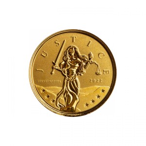 1/10 oz Gold Gibraltar 2022 " Lady Justice " Scottsdale Mint / in Kapsel