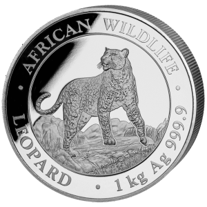 1 Kilogramm / 1000 Gramm Silber Somalia Leopard in Kapsel  - max. 500  ( diff.besteuert nach §25a UStG )
