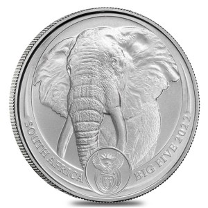 1 oz Platin BU Big Five " Elefant / Elephant " 2022  ( inkl. gesetzl. Mwst )
