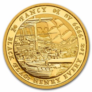 1 oz Gold Perth Mint " Black Flag: The Fancy  " in Kapsel / Box / COA - max. 200