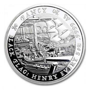 5 oz Silber Perth Mint " Black Flag: The Fancy  " in Kapsel ( diff-besteurt §25a UStG )